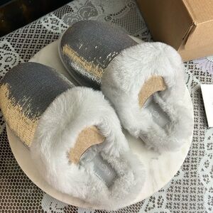 UGG Women’s Slippers. Scuffette II Mirror ball Slippers. Furry